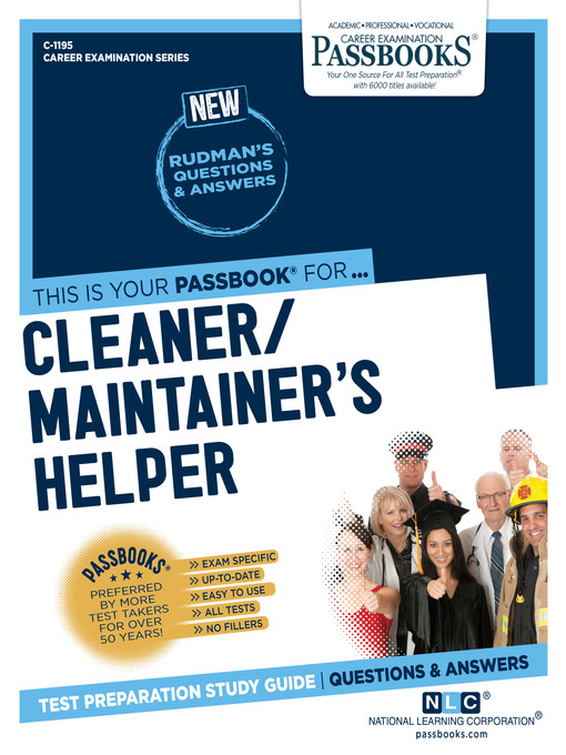 Title details for Cleaner/Maintainer's Helper by National Learning Corporation - Available